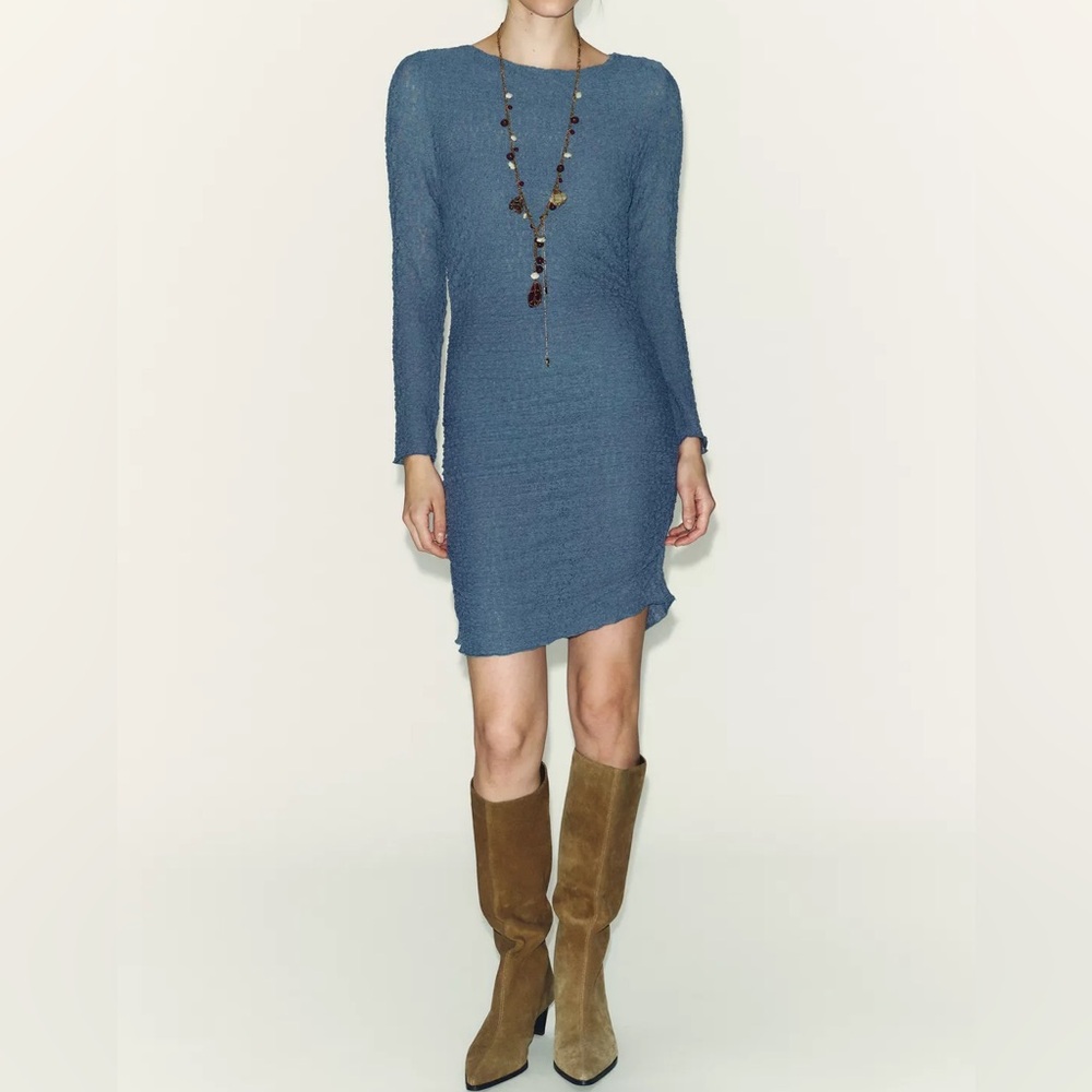 ZARA NWT STRUCTURED DRAPED DRESS
